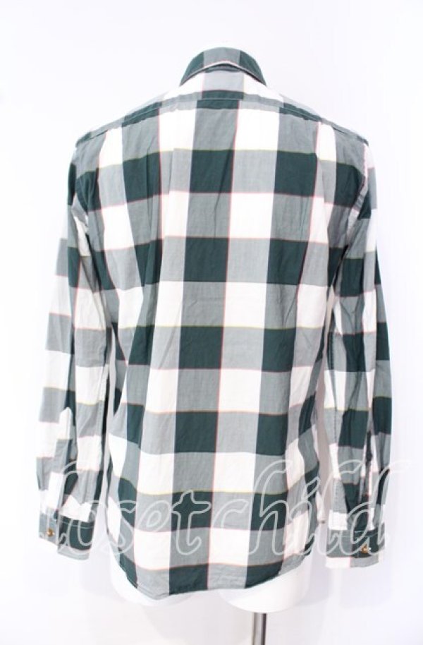画像4: ヴィヴィアンウエストウッド 中古 / チェックボタンダウンシャツ 44 グリーン  O-25-10-12-013-bl-YM-ZH (4)