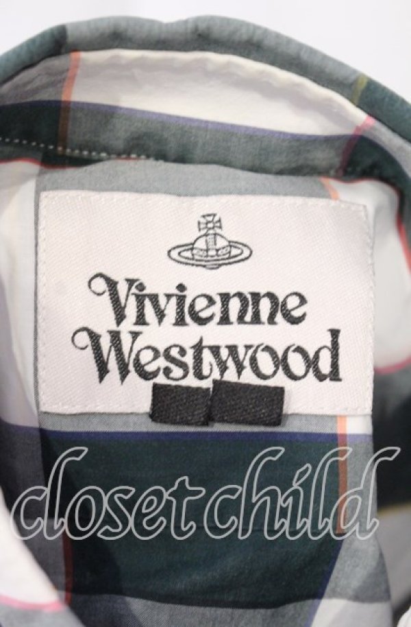 画像5: ヴィヴィアンウエストウッド 中古 / チェックボタンダウンシャツ 44 グリーン  O-25-10-12-013-bl-YM-ZH (5)