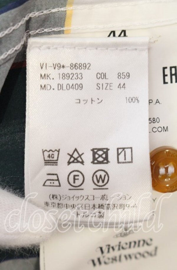 画像6: ヴィヴィアンウエストウッド 中古 / チェックボタンダウンシャツ 44 グリーン  O-25-10-12-013-bl-YM-ZH (6)