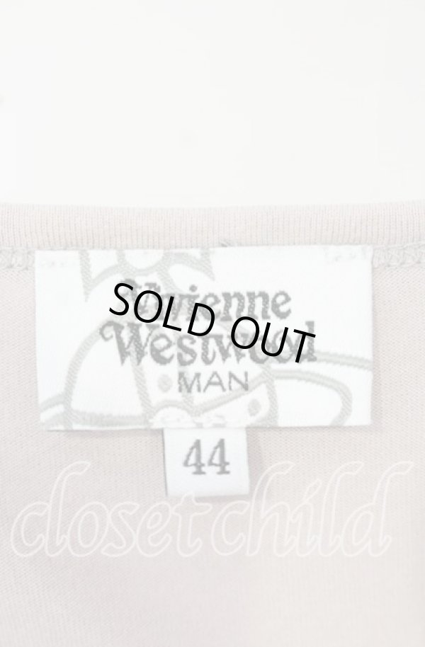 画像5: ヴィヴィアンウエストウッド MAN 中古 / ハンドプリント Tシャツ 44 ピンクベージュ系  O-25-10-12-014-ts-YM-OS (5)