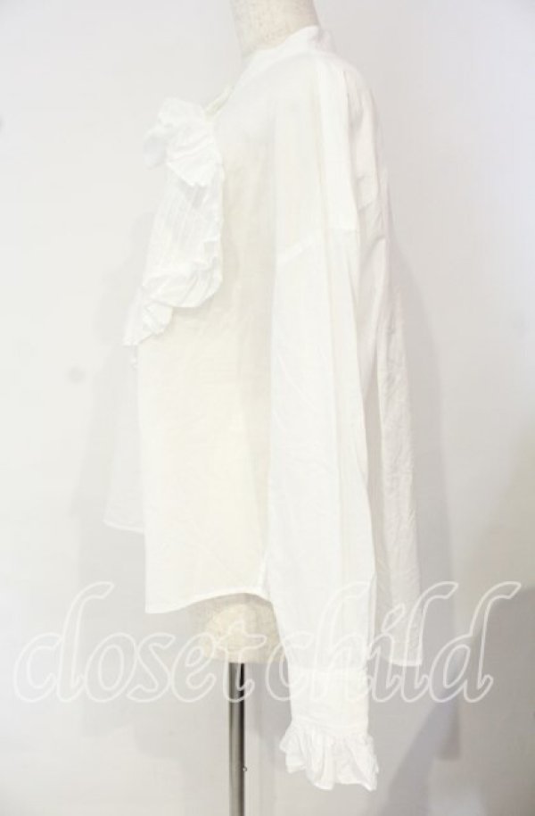 画像3: ヴィヴィアンウエストウッド 中古 / コットンローンラブフリルシャツ 00 ホワイト  O-25-10-12-016-bl-IG-OS (3)