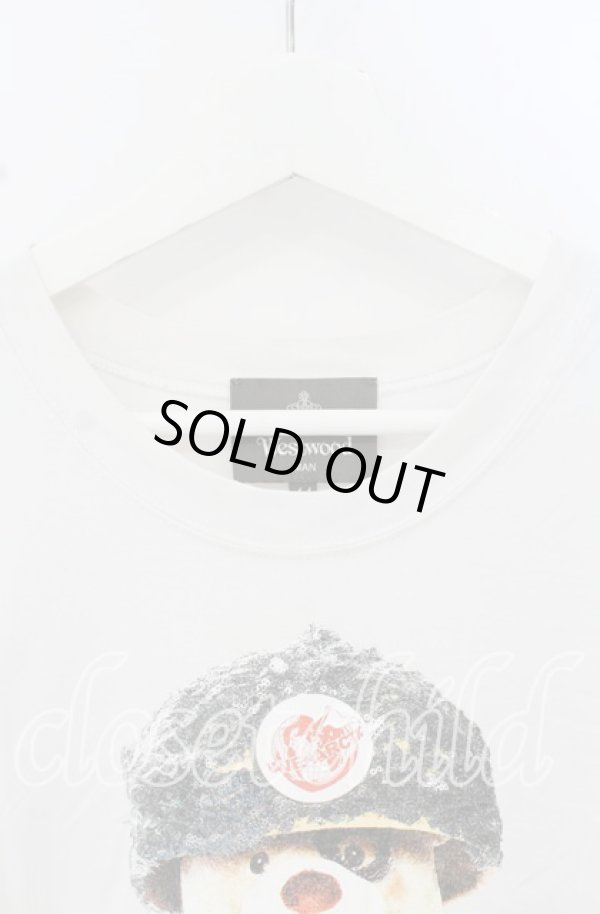 画像2: ヴィヴィアンウエストウッド MAN 中古 / CLIMATE REVOLUTION BEAR” リラックス Tシャツ（クライメイトレボリューションベア） 44 ホワイト  O-25-10-19-021-ts-IG-ZH (2)