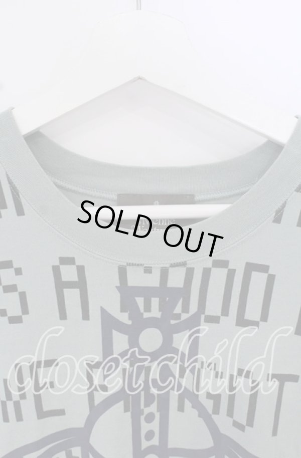 画像3: ヴィヴィアンウエストウッド MAN 中古 / GAIA with LINE ORBリラックスTシャツ（ガイアウィズラインオーブ） 46 グリーン  O-25-10-19-025-ts-IG-ZH (3)
