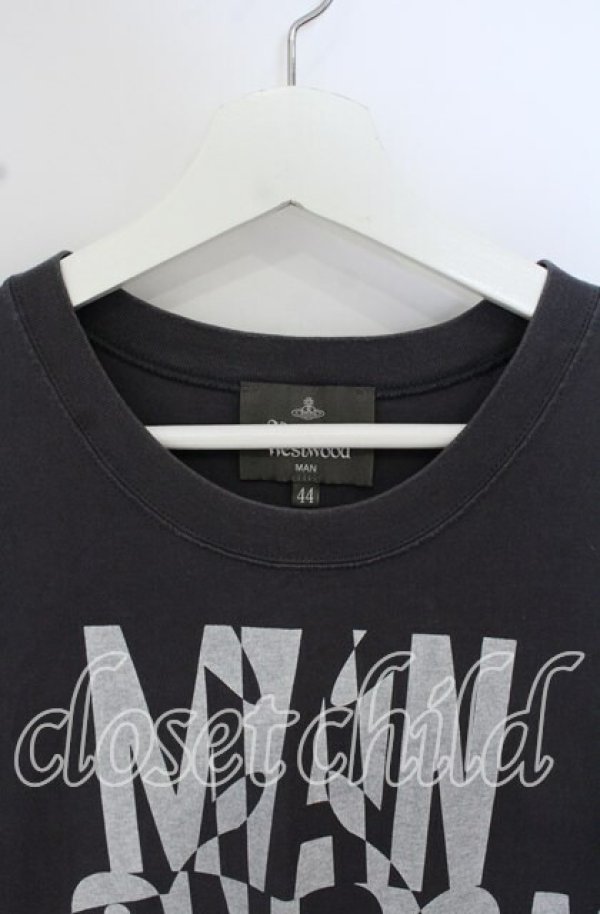 画像2: ヴィヴィアンウエストウッド MAN 中古 / MAN LONDON Tシャツ  チャコール  O-25-10-19-026-ts-IG-ZH (2)