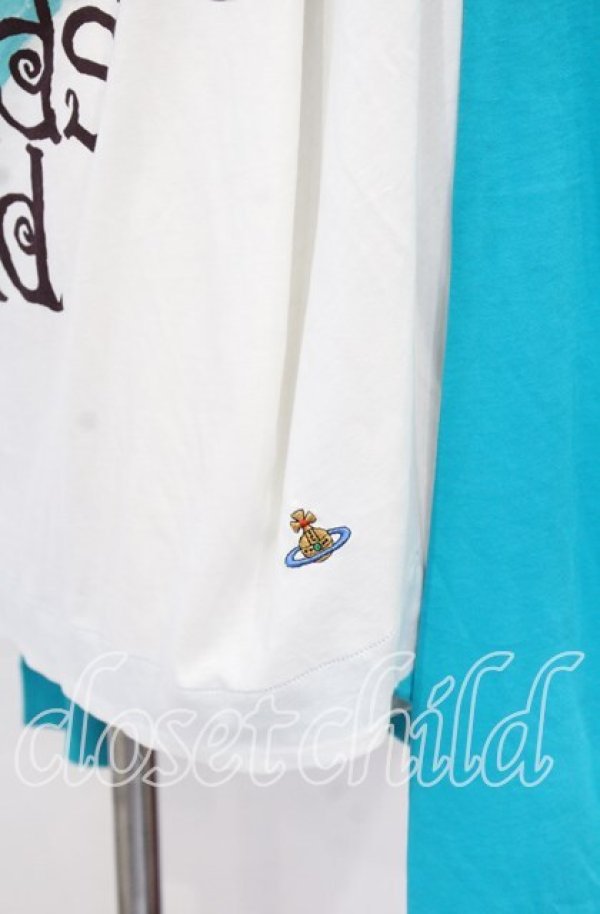 画像3: ヴィヴィアンウエストウッド 中古 / CAT BOSSCHAERT 長袖カットソー S ホワイトｘブルーｘマルチ  O-25-10-19-003-to-YM-ZH (3)
