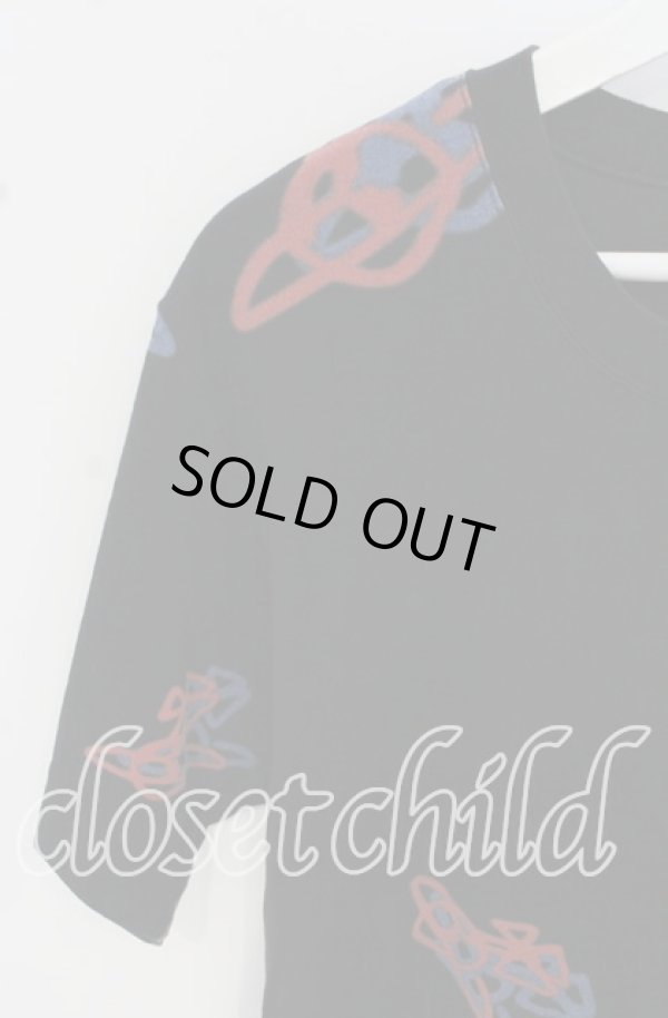 画像2: ヴィヴィアンウエストウッド MAN 中古 / “SPRAY ORB” リラックス Tシャツ（スプレーオーブ） 44 ブラック  O-25-10-19-030-to-IG-ZH (2)