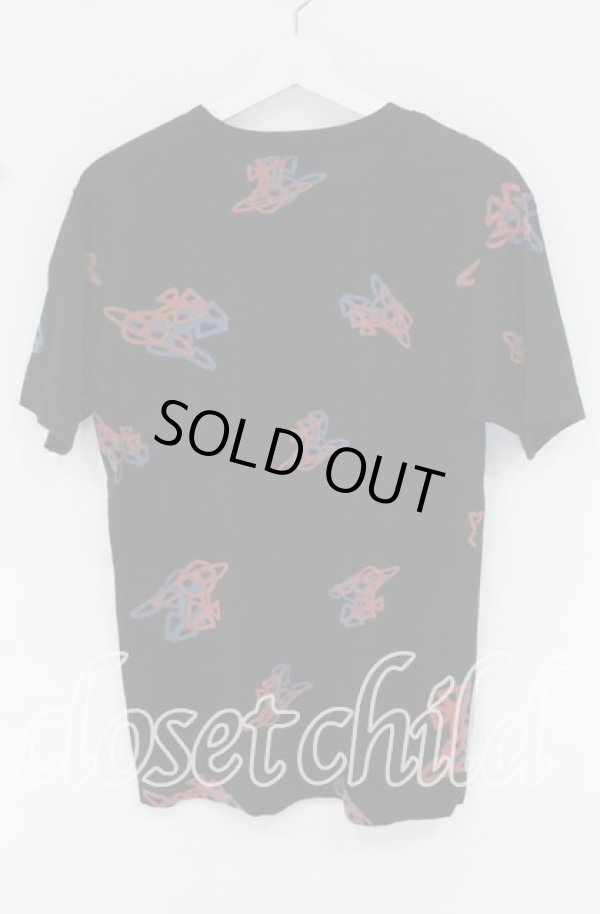 画像4: ヴィヴィアンウエストウッド MAN 中古 / “SPRAY ORB” リラックス Tシャツ（スプレーオーブ） 44 ブラック  O-25-10-19-030-to-IG-ZH (4)