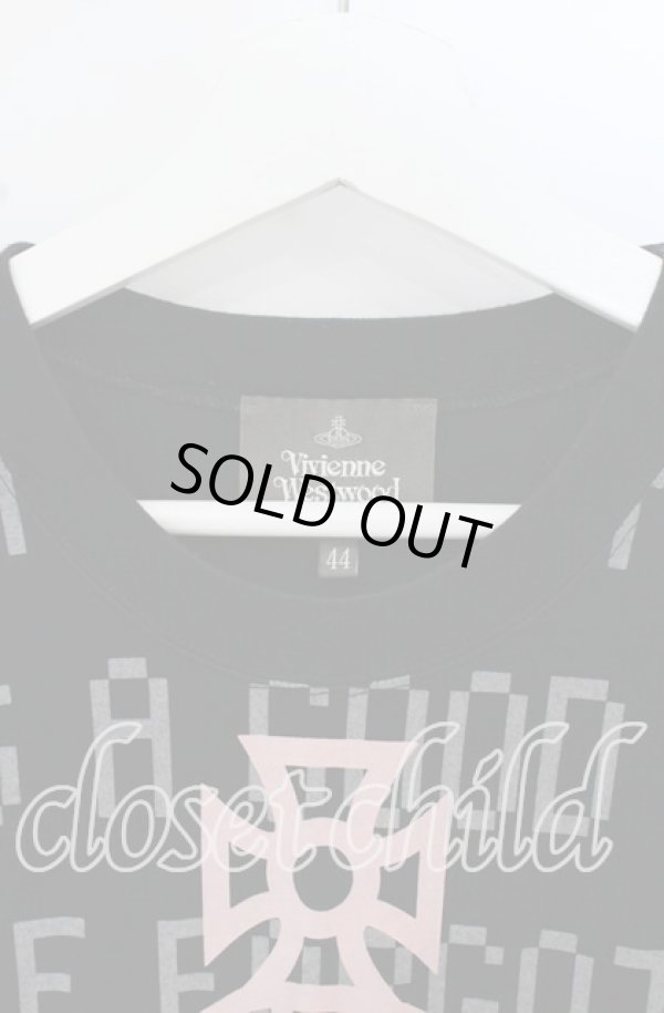 画像2: ヴィヴィアンウエストウッド MAN 中古 / GAIA with LINE ORBリラックスTシャツ（ガイアウィズラインオーブ） 44 ブラック  O-25-10-19-031-ts-IG-OS (2)