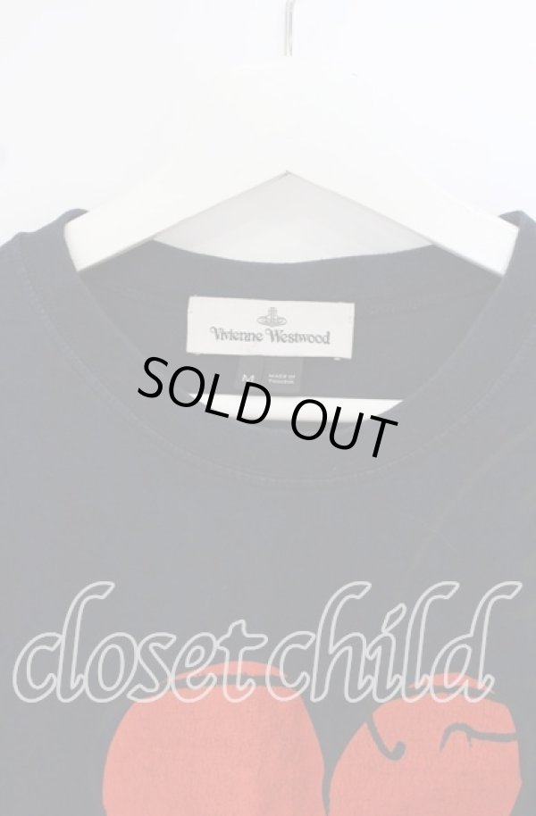画像2: ヴィヴィアンウエストウッド MAN 中古 / CLASSIC T-SHIRT CULTURE HEART（クラシックティーシャツ カルチャーハート） M ネイビー  O-25-10-19-032-ts-IG-ZH (2)