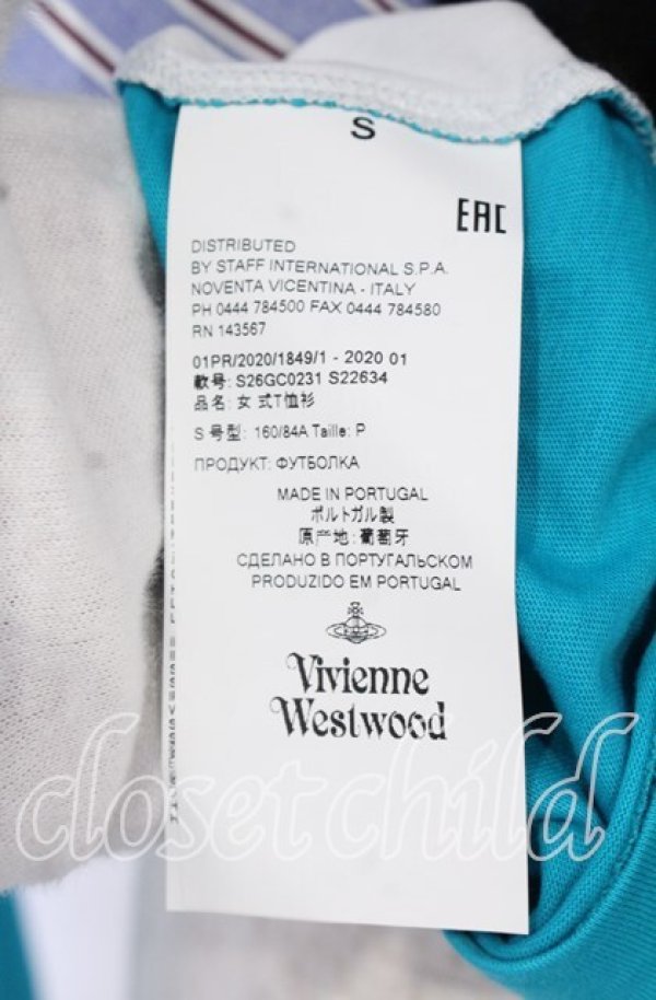 画像6: ヴィヴィアンウエストウッド 中古 / CAT BOSSCHAERT 長袖カットソー S ホワイトｘブルーｘマルチ  O-25-10-19-003-to-YM-ZH (6)