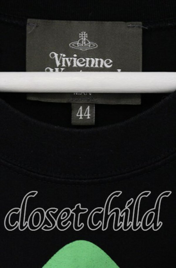 画像3: ヴィヴィアンウエストウッド MAN 中古 / "UNIVERSITY OF PEACE" リラックスTシャツ（ユニバーシティーオブピース） 44 ブラック  O-25-10-19-036-ts-IG-ZH (3)