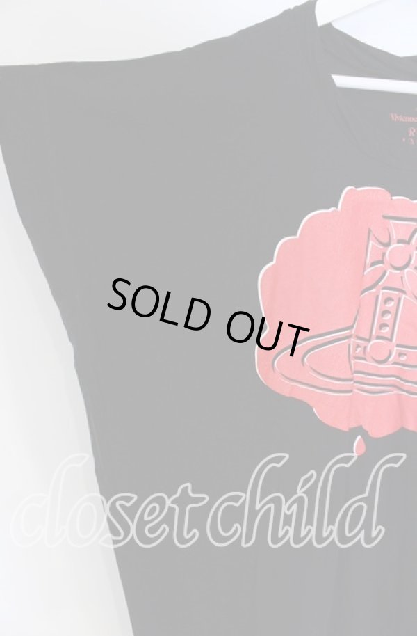 画像3: ヴィヴィアンウエストウッド 中古 / オーブプリントスクエアTシャツ 2 ブラック  O-25-10-19-038-to-IG-ZH (3)