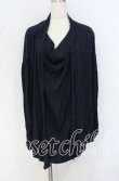 画像2: ANGLOMANIA 中古 / バルーン袖ドレープトップス 38 ネイビー  O-25-10-19-040-to-YM-OS (2)