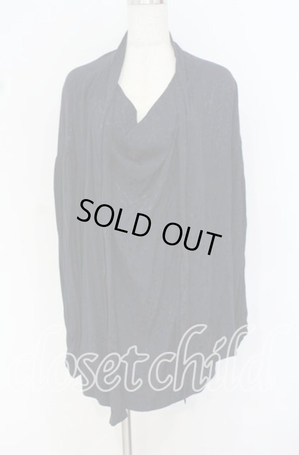 画像2: ANGLOMANIA 中古 / バルーン袖ドレープトップス 38 ネイビー  O-25-10-19-040-to-YM-OS (2)