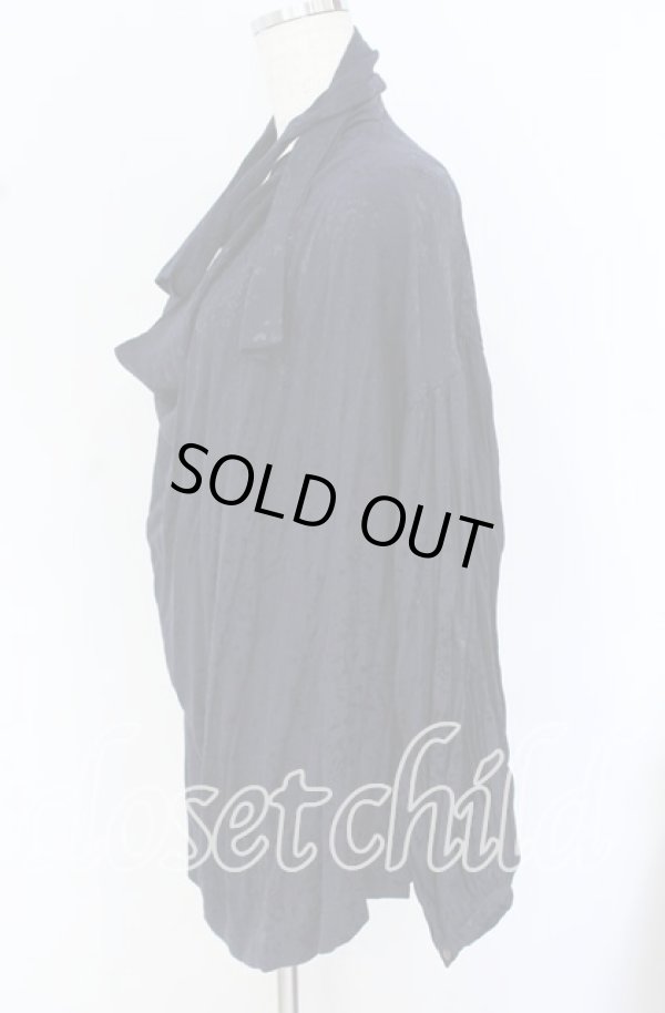 画像4: ANGLOMANIA 中古 / バルーン袖ドレープトップス 38 ネイビー  O-25-10-19-040-to-YM-OS (4)