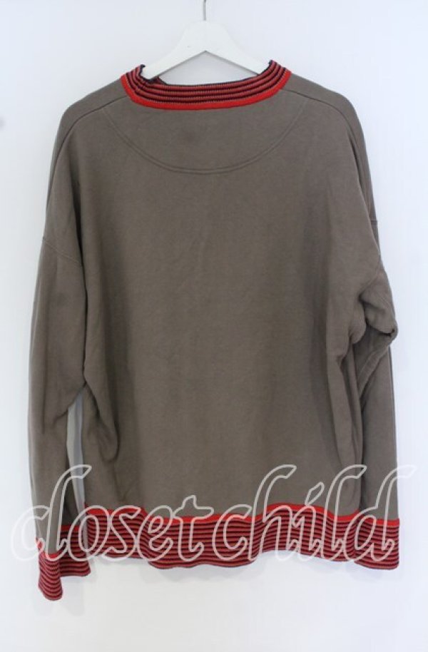 画像3: ヴィヴィアンウエストウッド MAN 中古 / ENDANGERED SPECIES OWL　スウェット 48 グレーｘワイン  O-25-10-19-004-to-YM-OS (3)