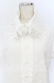 画像2: ヴィヴィアンウエストウッド 中古 / コットンレースストライプ半袖ブラウス 38 ホワイト  O-25-10-19-041-bl-YM-OS (2)
