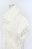 画像3: ヴィヴィアンウエストウッド 中古 / コットンレースストライプ半袖ブラウス 38 ホワイト  O-25-10-19-041-bl-YM-OS (3)