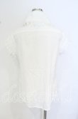 画像6: ヴィヴィアンウエストウッド 中古 / コットンレースストライプ半袖ブラウス 38 ホワイト  O-25-10-19-041-bl-YM-OS (6)