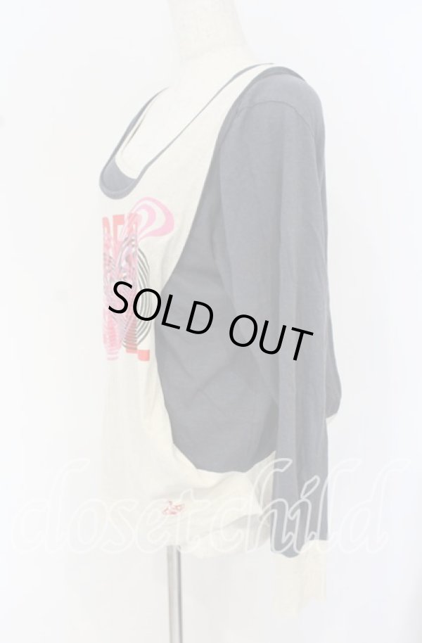 画像2: ヴィヴィアンウエストウッド 中古 / セパレート変形カットソー 00 グレーｘベージュ  O-25-10-19-042-to-YM-ZH (2)