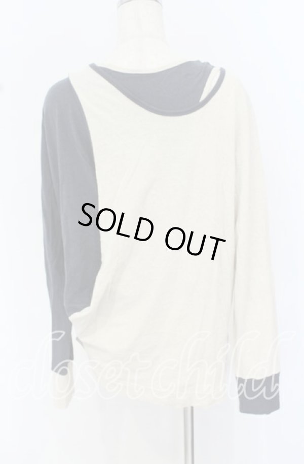 画像3: ヴィヴィアンウエストウッド 中古 / セパレート変形カットソー 00 グレーｘベージュ  O-25-10-19-042-to-YM-ZH (3)