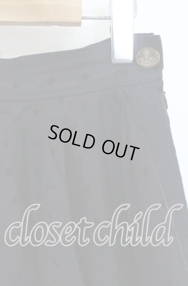 画像2: ヴィヴィアンウエストウッド 中古 / ドットオーブ刺繍スカート 2 ネイビー  O-25-10-19-045-sk-IG-OS (2)