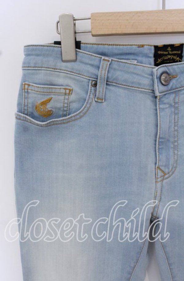 画像2: ANGLOMANIA 中古 / SUPER SKINNY DENIM（スーパースキニーデニムパンツ） 30 ライトインディゴ  O-25-10-19-047-pa-YM-ZH (2)