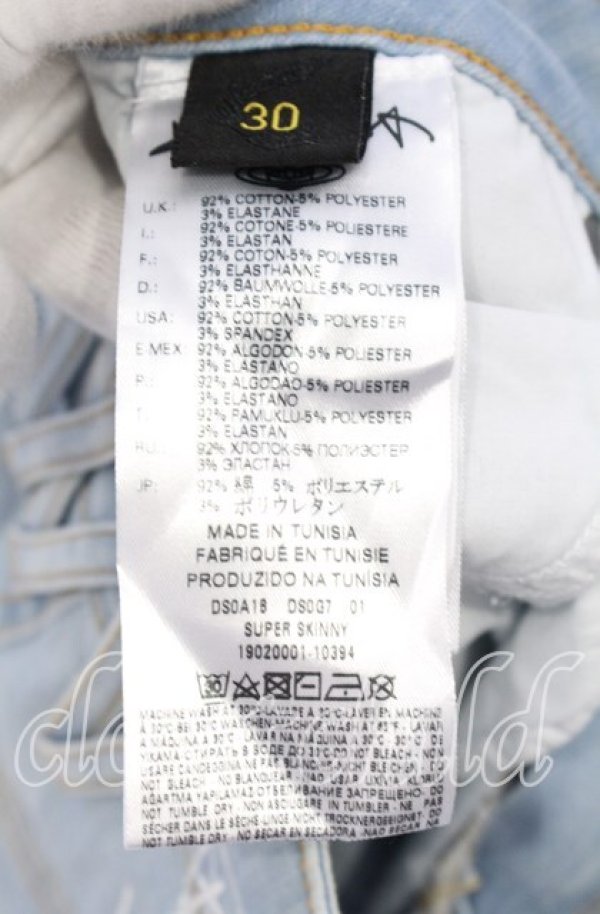 画像5: ANGLOMANIA 中古 / SUPER SKINNY DENIM（スーパースキニーデニムパンツ） 30 ライトインディゴ  O-25-10-19-047-pa-YM-ZH (5)