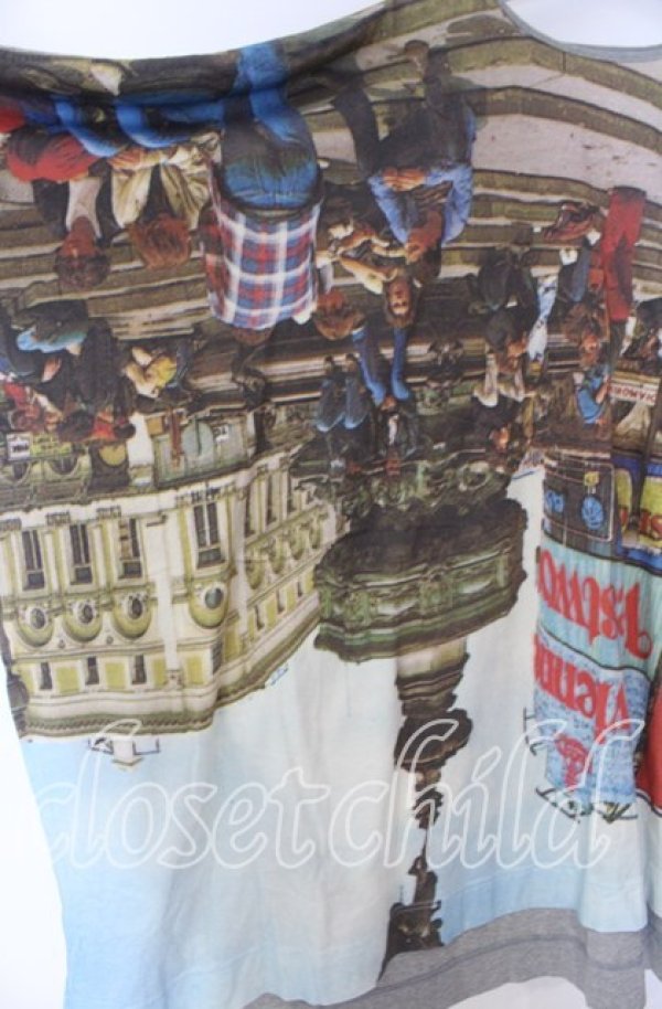 画像2: ANGLOMANIA 中古 / ピカデリーサーカス変形カットワンピース  マルチ×グレー  O-25-10-19-006-op-IG-ZH (2)