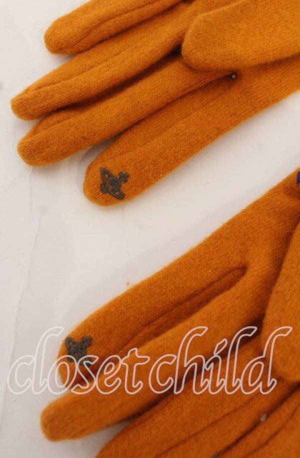 画像4: ヴィヴィアンウエストウッド 中古 / Barbed Wire Globe（バーブルワイヤーグローブ）  イエローｘネイビー  O-25-10-19-057-gd-YM-OS (4)