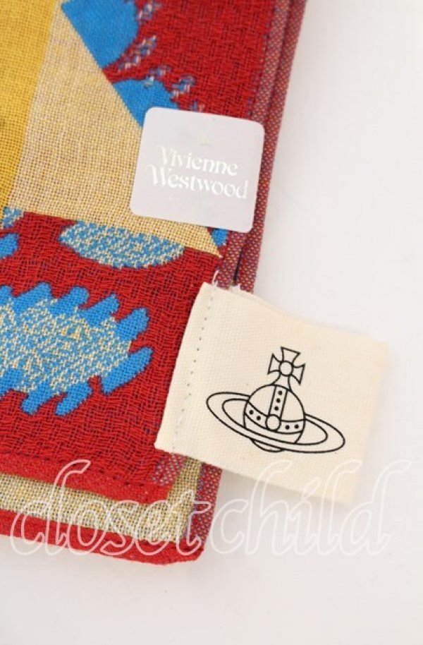 画像2: ヴィヴィアンウエストウッド 中古 / ハンカチ  レッドｘイエロー  O-25-10-19-058-gd-YM-OS (2)