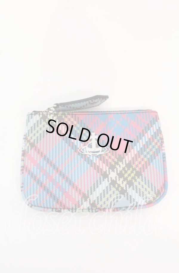 画像2: ヴィヴィアンウエストウッド 中古 / BIOGREEN SAFFIANO PRINTED COIN PURSE（バイオグリーンサフィアーノプリンテッドコインケース）  マックアンディタータン  O-25-10-19-059-gd-YM-OS (2)