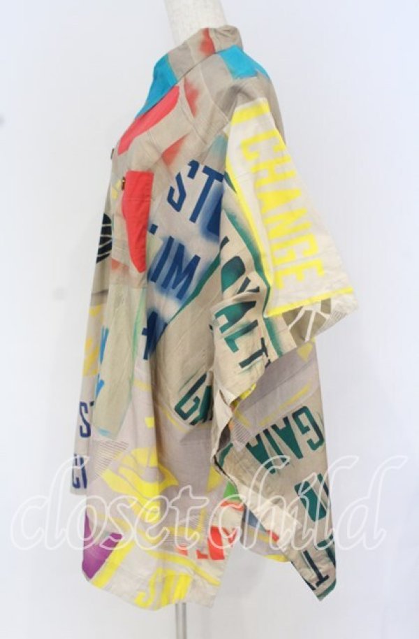 画像2: ヴィヴィアンウエストウッド MAN 中古 / マニフェストオージーポンチョ  ベージュ  O-25-10-19-007-bl-IG-ZH (2)