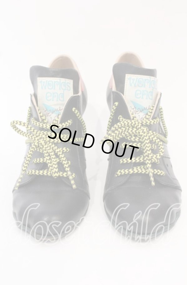 画像2: Worlds End 中古 / 猫足ブーツ 5（23.5-24cm） ブラックｘイエロー  O-25-10-19-062-sh-YM-ZH (2)