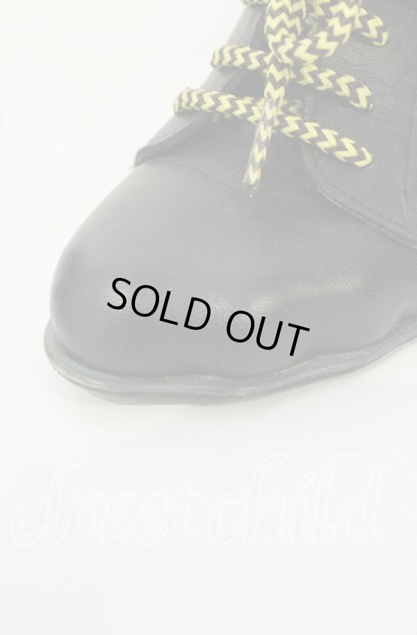 画像4: Worlds End 中古 / 猫足ブーツ 5（23.5-24cm） ブラックｘイエロー  O-25-10-19-062-sh-YM-ZH (4)