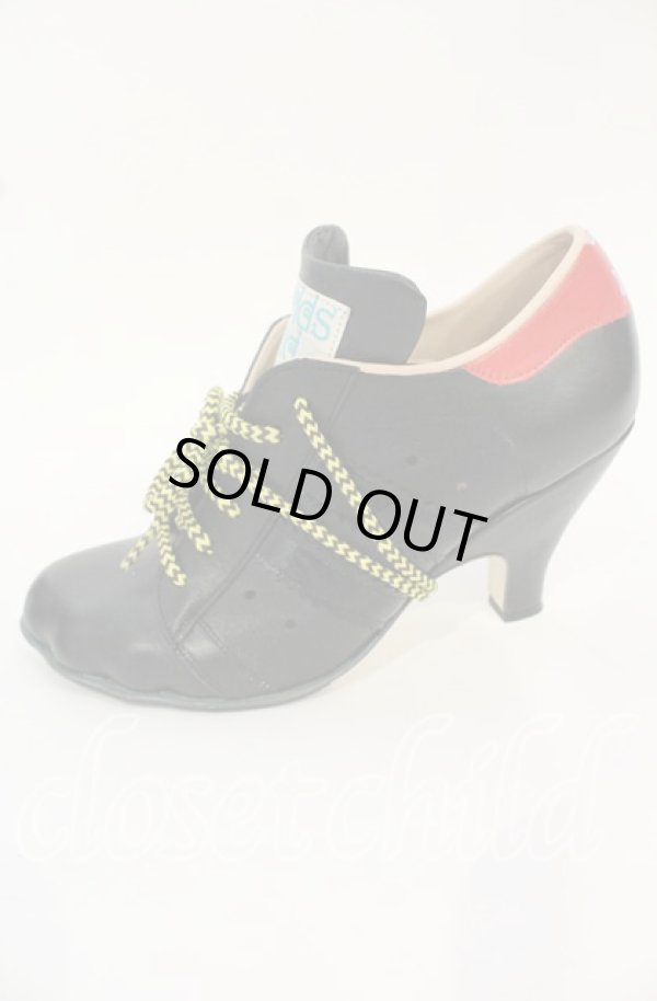 画像5: Worlds End 中古 / 猫足ブーツ 5（23.5-24cm） ブラックｘイエロー  O-25-10-19-062-sh-YM-ZH (5)