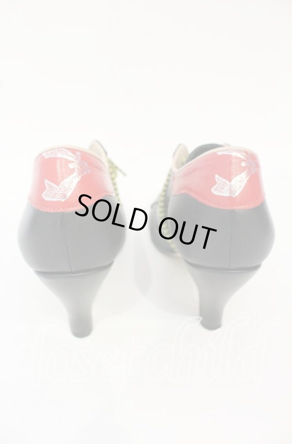 画像7: Worlds End 中古 / 猫足ブーツ 5（23.5-24cm） ブラックｘイエロー  O-25-10-19-062-sh-YM-ZH (7)