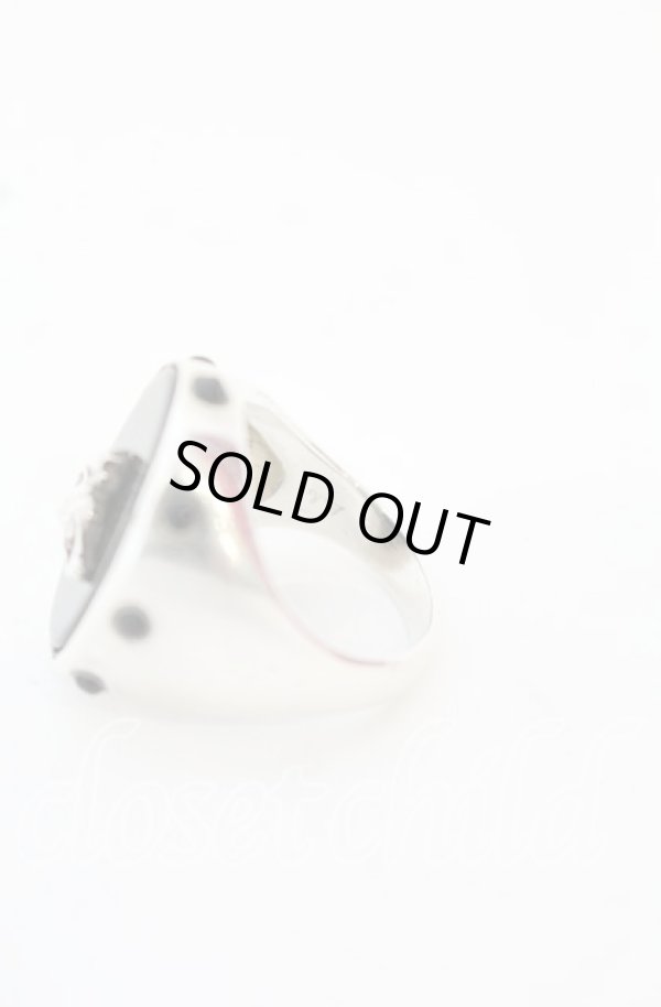 画像4: ヴィヴィアンウエストウッド 中古 / Black Oval Ring（ブラックオーバル　リング） S（11号） ブラックｘシルバー  O-25-10-19-064-rg-YM-OS (4)