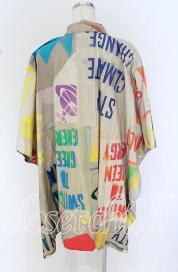 画像4: ヴィヴィアンウエストウッド MAN 中古 / マニフェストオージーポンチョ  ベージュ  O-25-10-19-007-bl-IG-ZH (4)