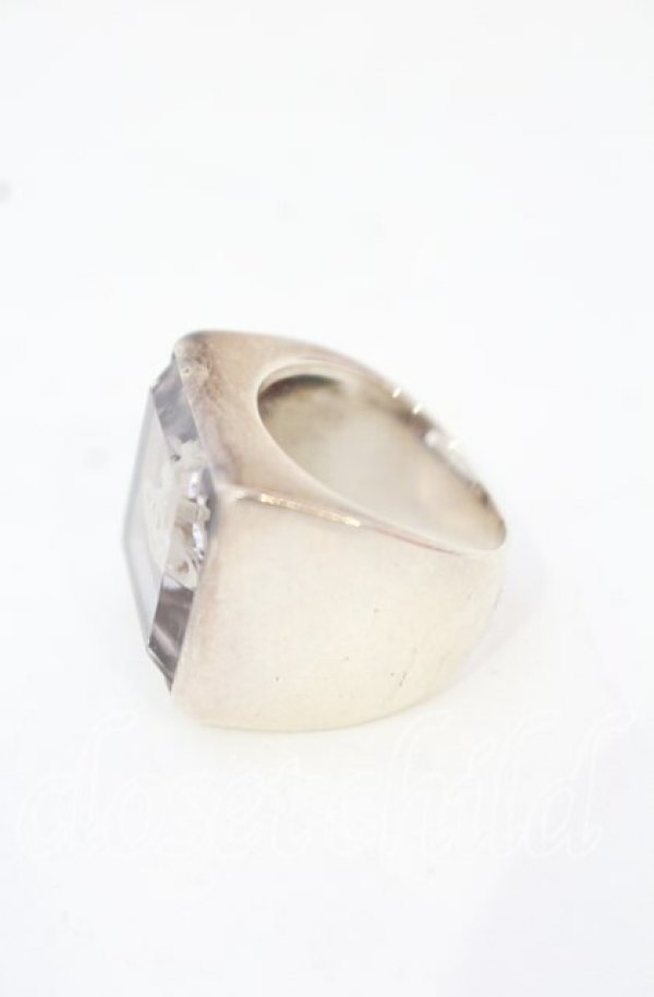 画像3: ヴィヴィアンウエストウッド 中古 / Glass Squear Ring（グラススクエアリング） S（11号） シルバーｘクリア  O-25-10-19-065-ac-YM-OS (3)