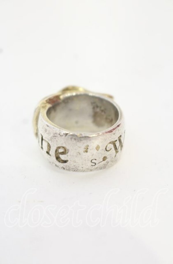 画像5: ヴィヴィアンウエストウッド 中古 / 旧ベルトリング S（10号） ゴールド（ホボシルバー）  O-25-10-19-067-rg-YM-OS (5)