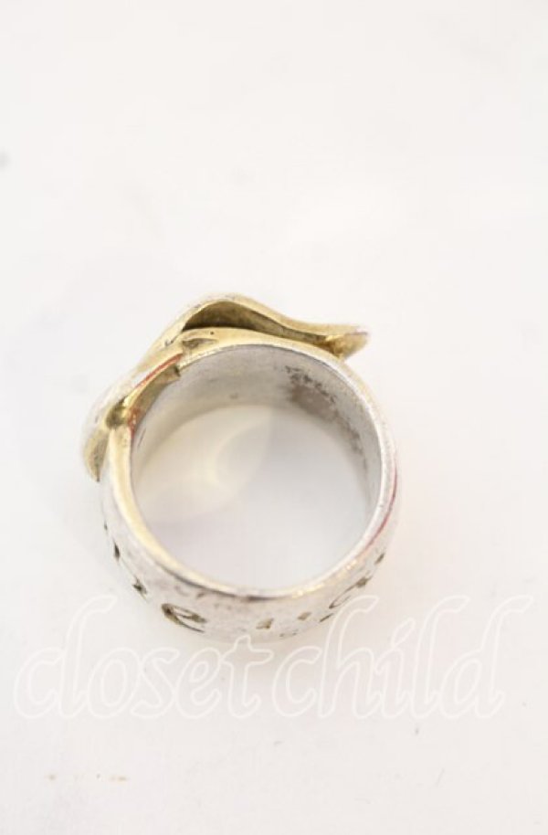 画像6: ヴィヴィアンウエストウッド 中古 / 旧ベルトリング S（10号） ゴールド（ホボシルバー）  O-25-10-19-067-rg-YM-OS (6)