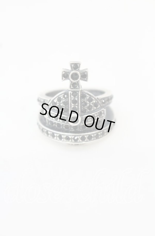 画像2: ヴィヴィアンウエストウッド 中古 / オーブリング S（12号） シルバーｘブラック  O-25-10-19-068-rg-YM-OS (2)