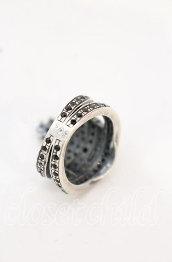 画像4: ヴィヴィアンウエストウッド 中古 / オーブリング S（12号） シルバーｘブラック  O-25-10-19-068-rg-YM-OS (4)