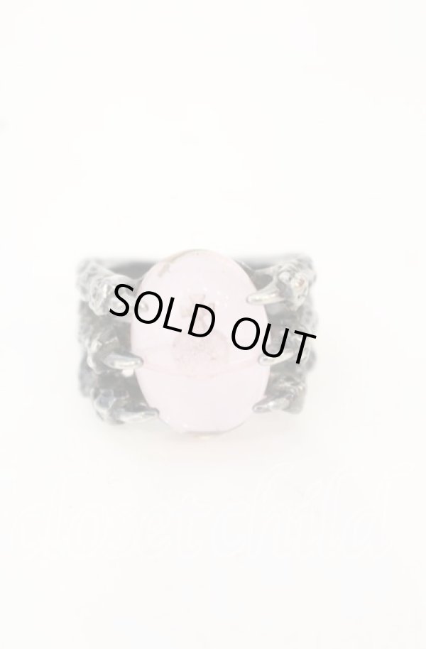 画像2: ヴィヴィアンウエストウッド 中古 / Crow Cabochon Ring（クロウカボションリング） S（12号） ピンクｘガンメタル  O-25-10-19-069-ac-YM-OS (2)