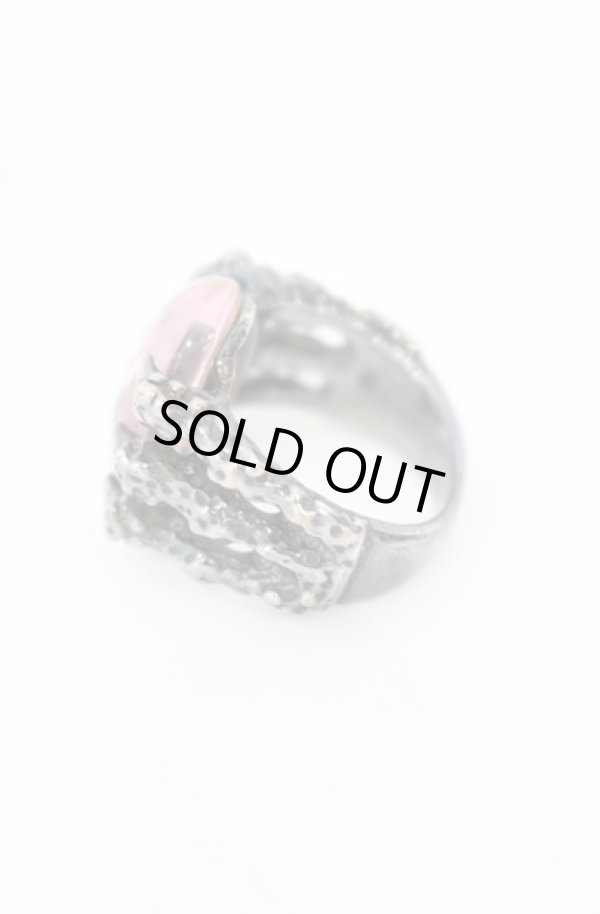画像3: ヴィヴィアンウエストウッド 中古 / Crow Cabochon Ring（クロウカボションリング） S（12号） ピンクｘガンメタル  O-25-10-19-069-ac-YM-OS (3)