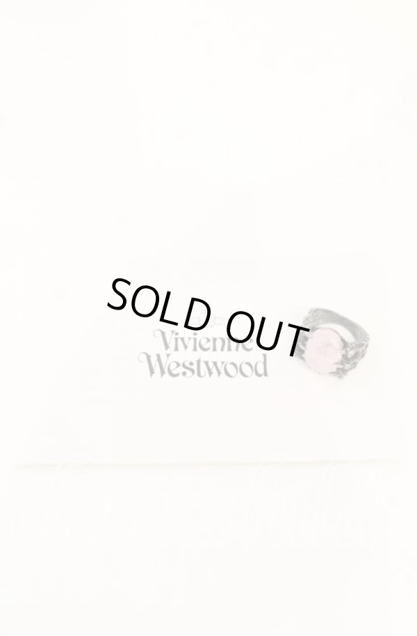 画像7: ヴィヴィアンウエストウッド 中古 / Crow Cabochon Ring（クロウカボションリング） S（12号） ピンクｘガンメタル  O-25-10-19-069-ac-YM-OS (7)