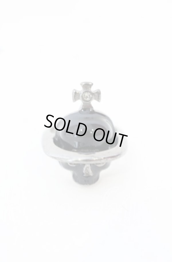 画像2: ヴィヴィアンウエストウッド 中古 / Solid Skull Ring（ソリッドスカルリング） S（12号） ブラックｘガンメタル  O-25-10-19-070-rg-YM-OS (2)
