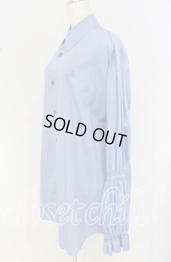 画像2: ヴィヴィアンウエストウッド MAN 中古 / エスキモーアウターシャツ F ブルー  O-25-10-19-008-bl-IG-ZH (2)