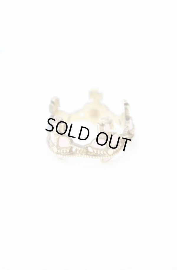 画像2: ヴィヴィアンウエストウッド 中古 / NANO HEART CROWN RING(ナノハートクラウンリング) S(12号) ピンクxゴールド  O-25-10-19-073-rg-YM-OS (2)